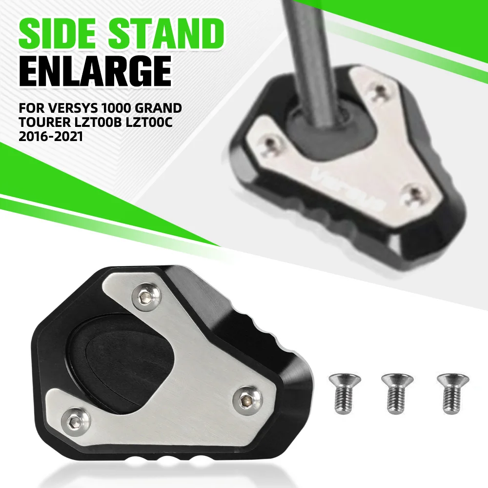 

Kickstand Foot Side Stand Enlarge Plate Pad FOR Kawasaki Versys 1000 Grand Tourer LZT00B LZT00C 2016 2017 2018 2019 2020 2021