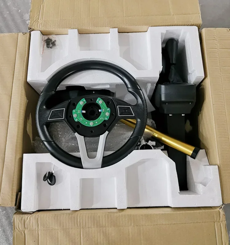 Right hand transmission portable car driving simulator