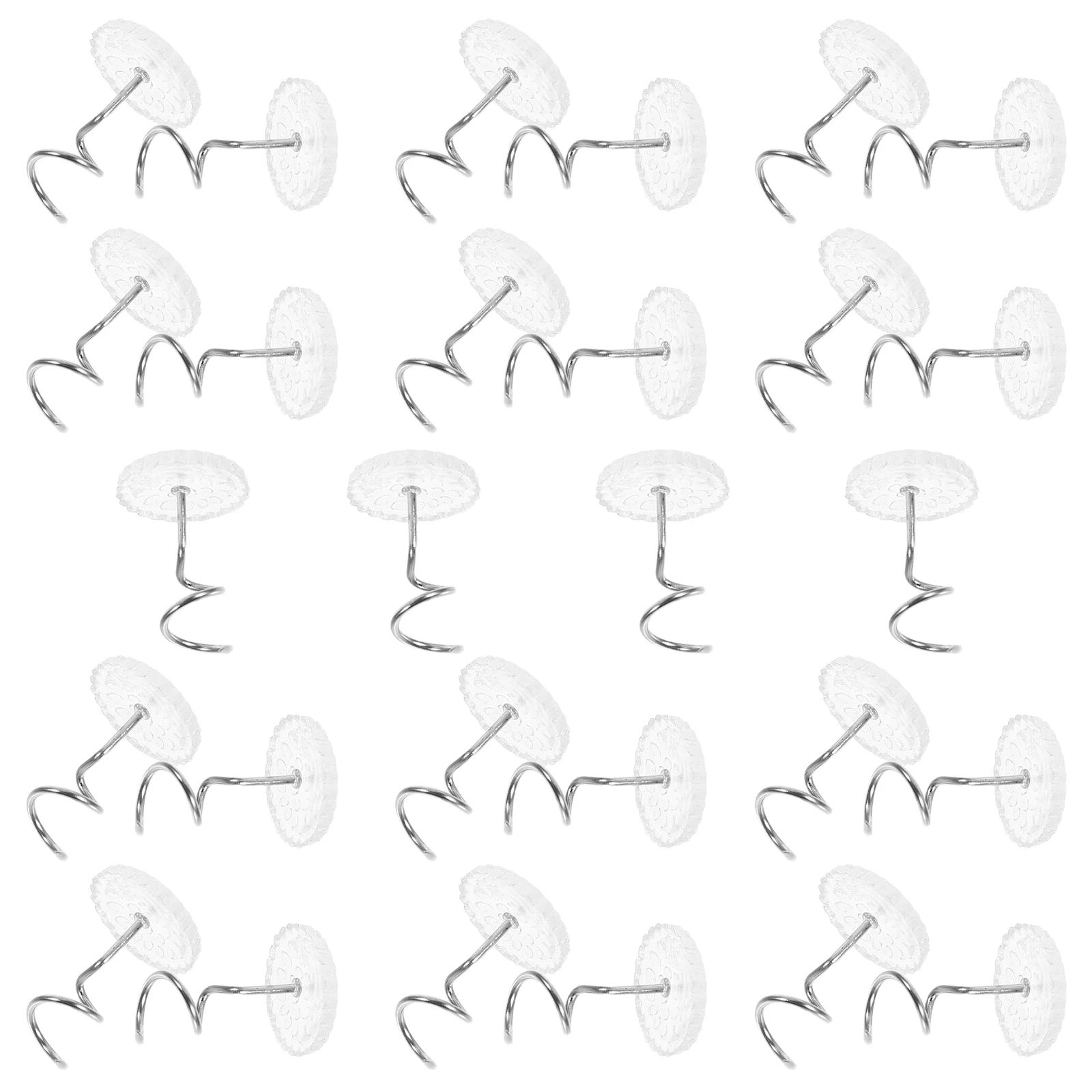 50pcs Spiral Nails Stainless Steel Transparent For Sofa Covers Bedskirts Upholstery Fixing Furniture Pins Twist Fasteners