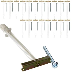 Drywall Anchor with Included Bolts for 1/4-20 Fastener Size;  Heavy Duty Hollow Drywall Anchors for TV Mounting Kit