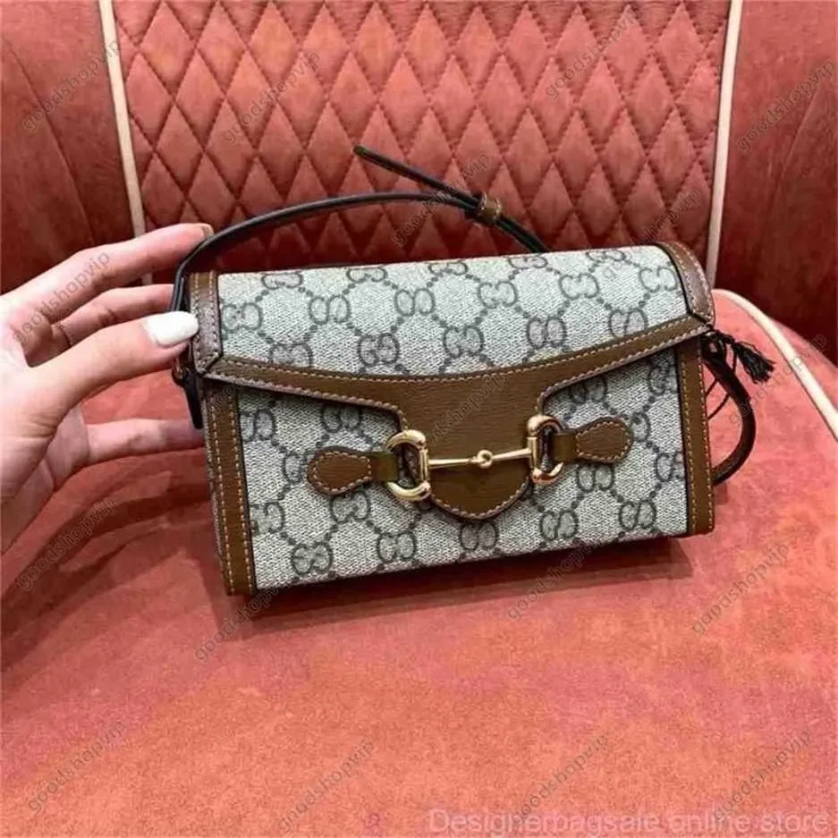 

Tote Designer Handbags 2026 New Overseas Original Leather Horsebit 1955 Fashion Crossbody Bag Single Shoulder Womens Phone Class