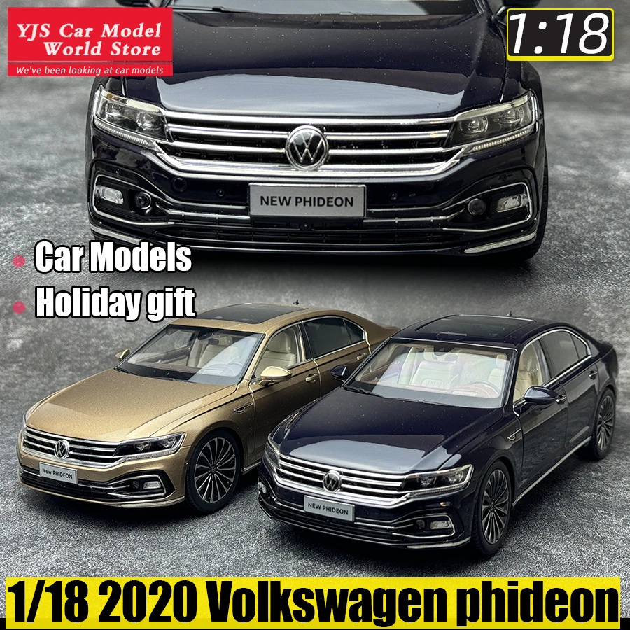 Volkswagen phideon 2020 Gold Dark blue 1:18 scale sedan alloy car model static display piece holiday gift collection