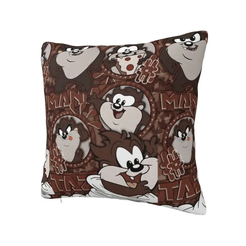 Custom Square Pillow Cover Home Decorative Taz Tasmanians Devils Cushions Throw Pillow for Living Room Double-sided Printing