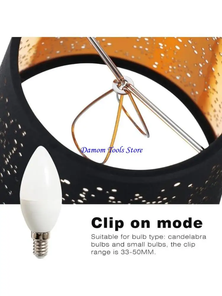 

57BE Pack of 3 Elegant Bells Clip on Lamp Shades Lamp Shell Lighting Cover Fabric Texture for Chandeliers and Wall Sconces