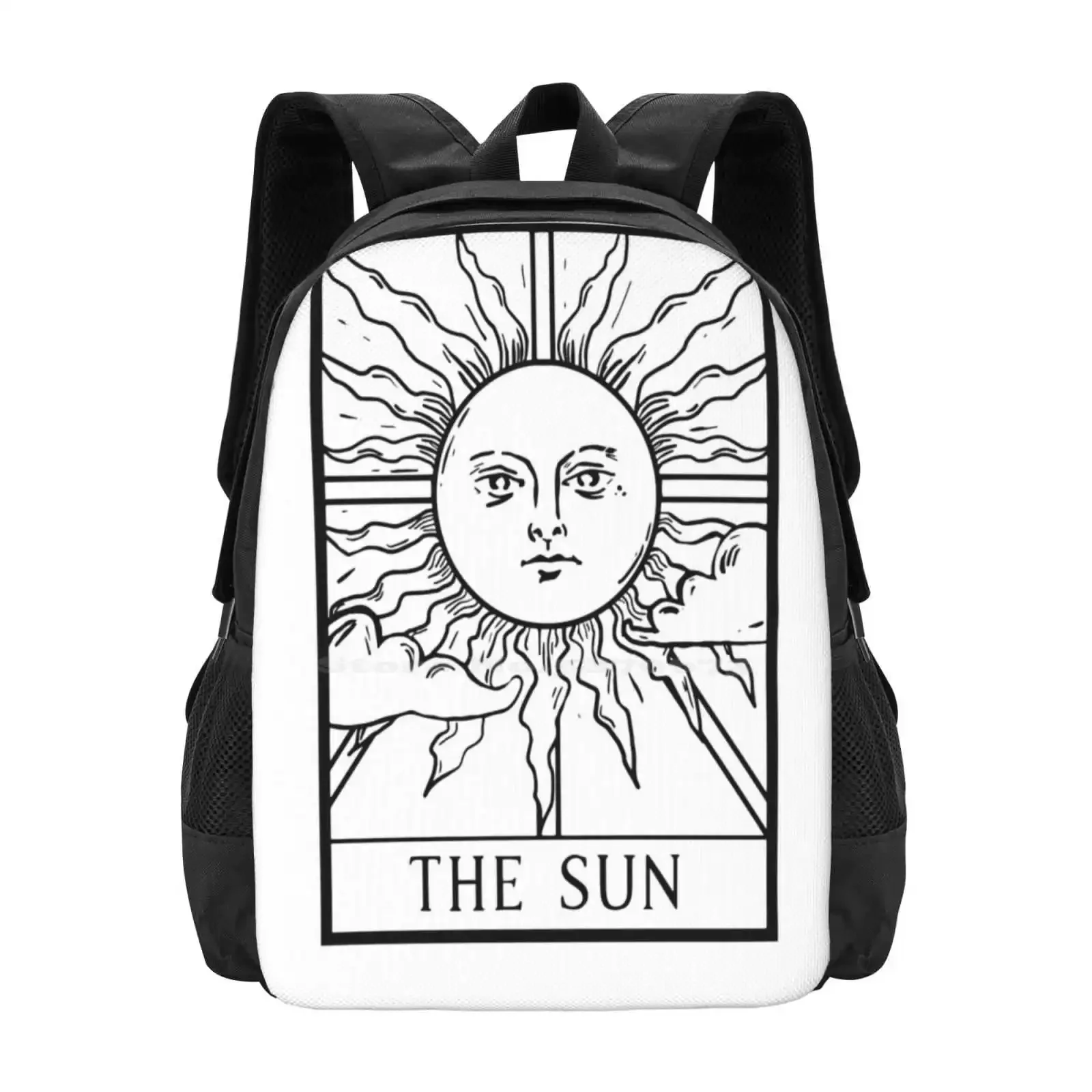 

The Sun - Tarot Cards Series Hot Sale Schoolbag Backpack Fashion Bags The Sun Tarot Astrology Horoscope Rider Waite The Hermit