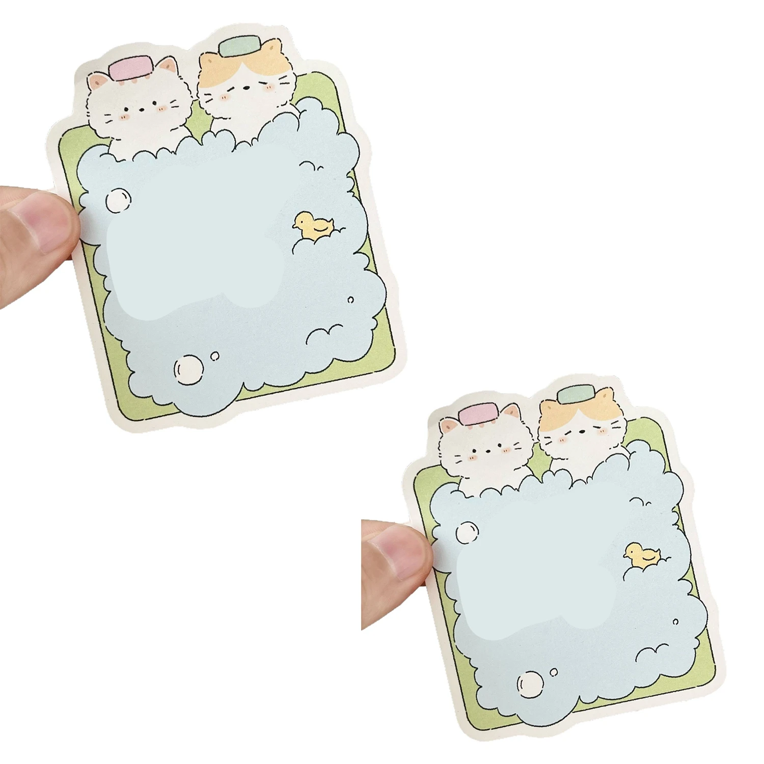 Minimalist Design  Classic Color Scheme  Adorable Cat-Themed Multi-Function Memo Pad  Notepad for Students  Back-to-School Seaso