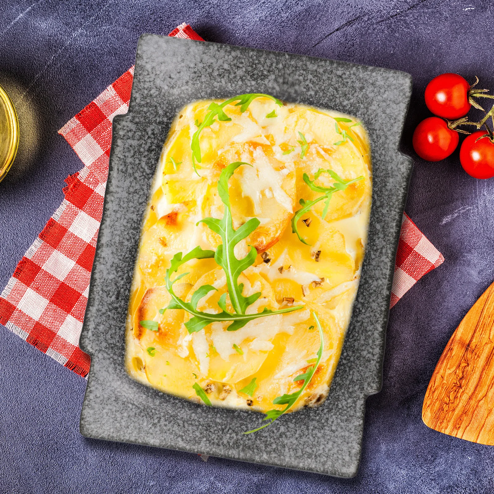 

Rectangular Japanese Ceramic Baking Dish Oven Safe Deep Lasagna Pan Dual Handle Roast Cheese Tray Family Gatherings