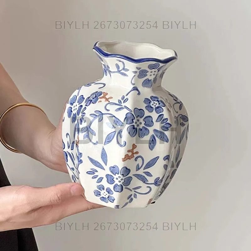 

Ceramic Hydroponic Vase Home Decoration Tabletop Vase Modern Flower Arrangement Hydroponic Container Plant Bottle Flower Pot