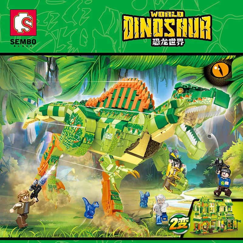 

SEMBO BLOCK 205021 Dinosaur World Model 205023 Baryonyx Jurassic Building Blocks Toy 205025