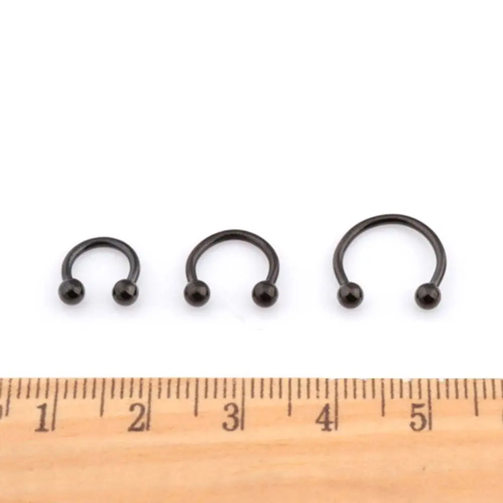 

Septum Punk Ball Stainless Steel 1 Pcs C Shape Stud Earrings Jewelry Lip Rings Body Piercing Nose Rings
