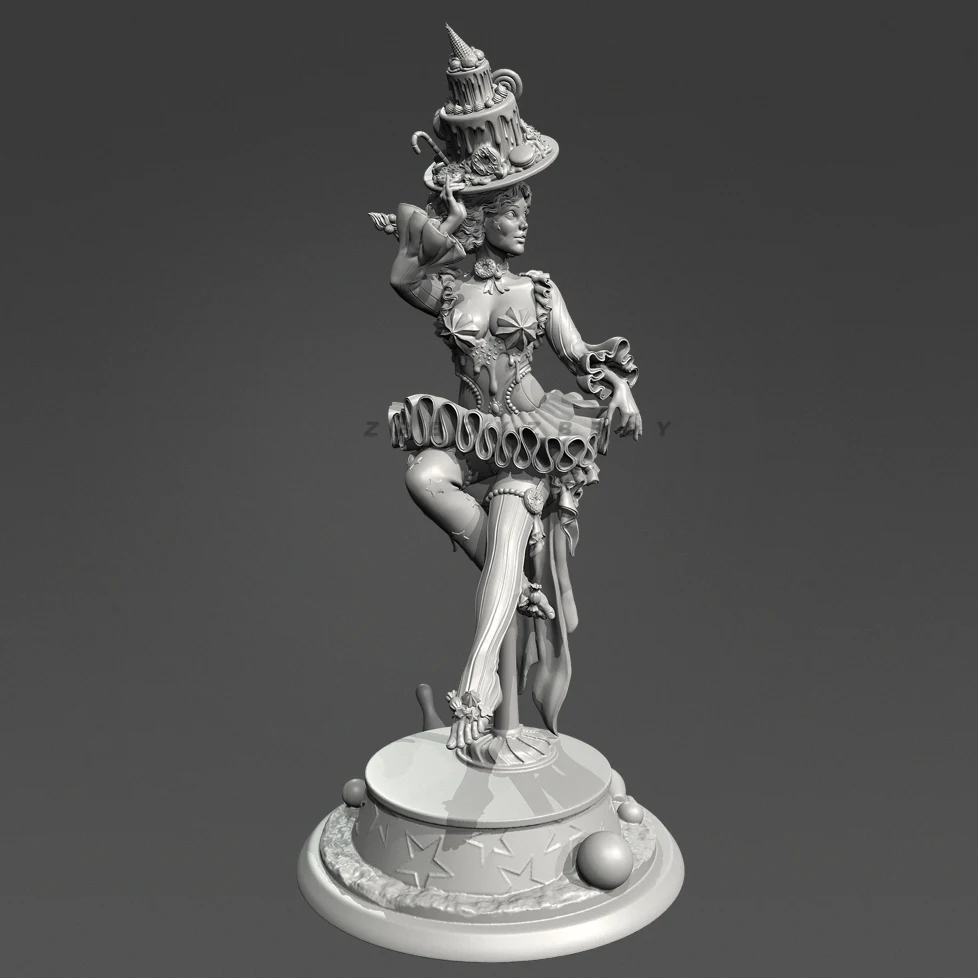 

The height of man 38mm 50mm 75mm Resin model Morden girl colorless and self-assembled （3D Printing ）TD-7496 /3D