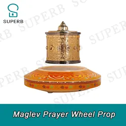 2023 new escape props Buddhist prayer wheel Maglev prayer wheel prop suspension rotary unlocking props magnetic levitation 1987