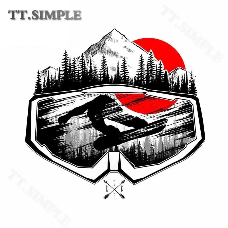 TT For Snowboard Mask Campervan Car Stickers Anime Car Accessoires Decal PVC Funny Vinyl Motorcycle RV JDM Sticker Decorative