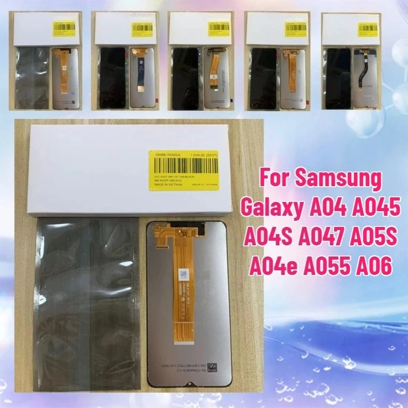 

New LCD Pantalla for Samsung Galaxy A04 A045 A04S A047 A05S A04e A055 A06 Touch Screen Digitizer Assembly Replacement