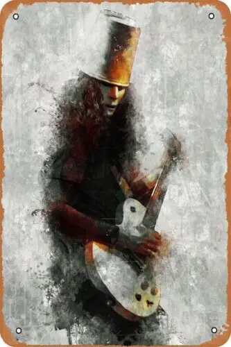 Fumtgsin Buckethead Poster Vintage Style Tin Sign for Wall Decor Metal Poster