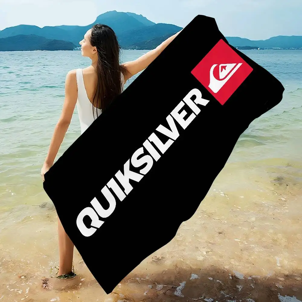 Classic Logo Q-Quiksilver Big Microfiber Beach Towels Quick Dry Towel Sand Beach Towels Pool Towel for Travel Swim Pool Yoga