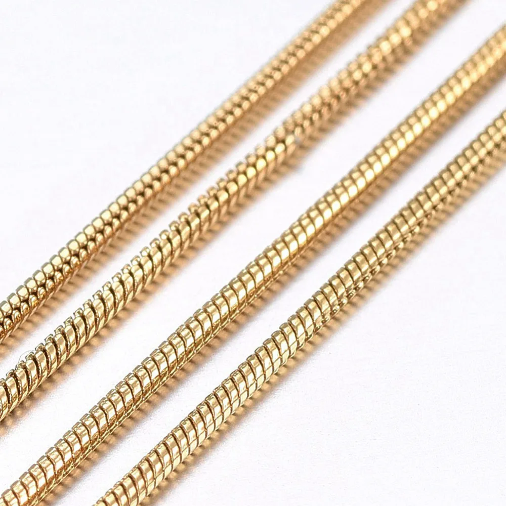 

about 10m/Roll 304 Stainless Steel Round Snake Chains Golden Soldered Chain for jewelry making DIY bracelet necklace accessories