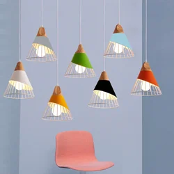 New Simple and Personalized Nordic Style Restaurant Chandelier, Retro Creative B&B Lighting Lampshade, Cafeteria Shop Chandelier