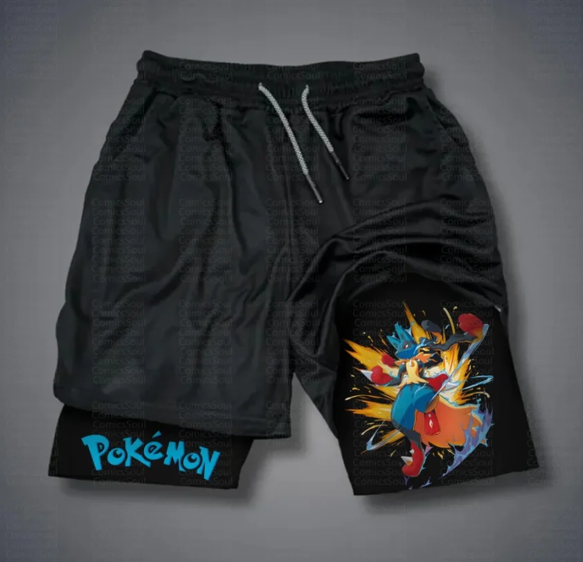 

Official Pokémon Anime Collaboration Sports Shorts - Badminton Anime Unisex Kei Style Retro Breathable Quick-Dry Shorts