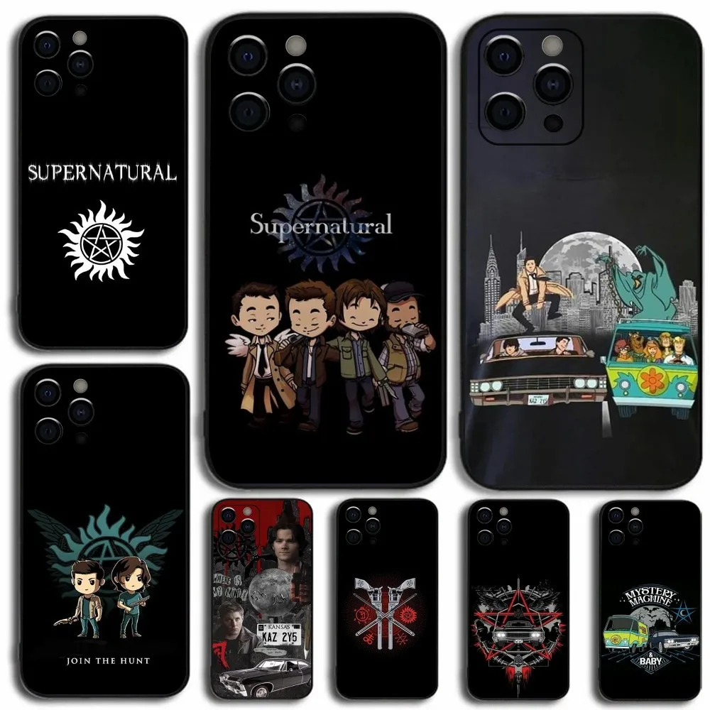 

S-Supernatural-S Jared Padalecki TV Phone Case For Apple iPhone 15,14,13,12,11,Pro,X,XS,Max,XR,Plus,Mini Soft Black Cover