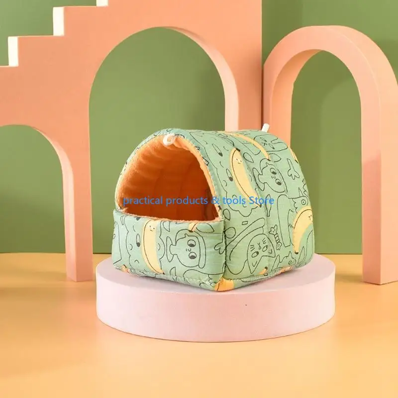 77jb hamster winter bedschuilplaatsen pluche huizen dierennest schattig warm huis voor egel suiker zweefvliegtuig meerdere