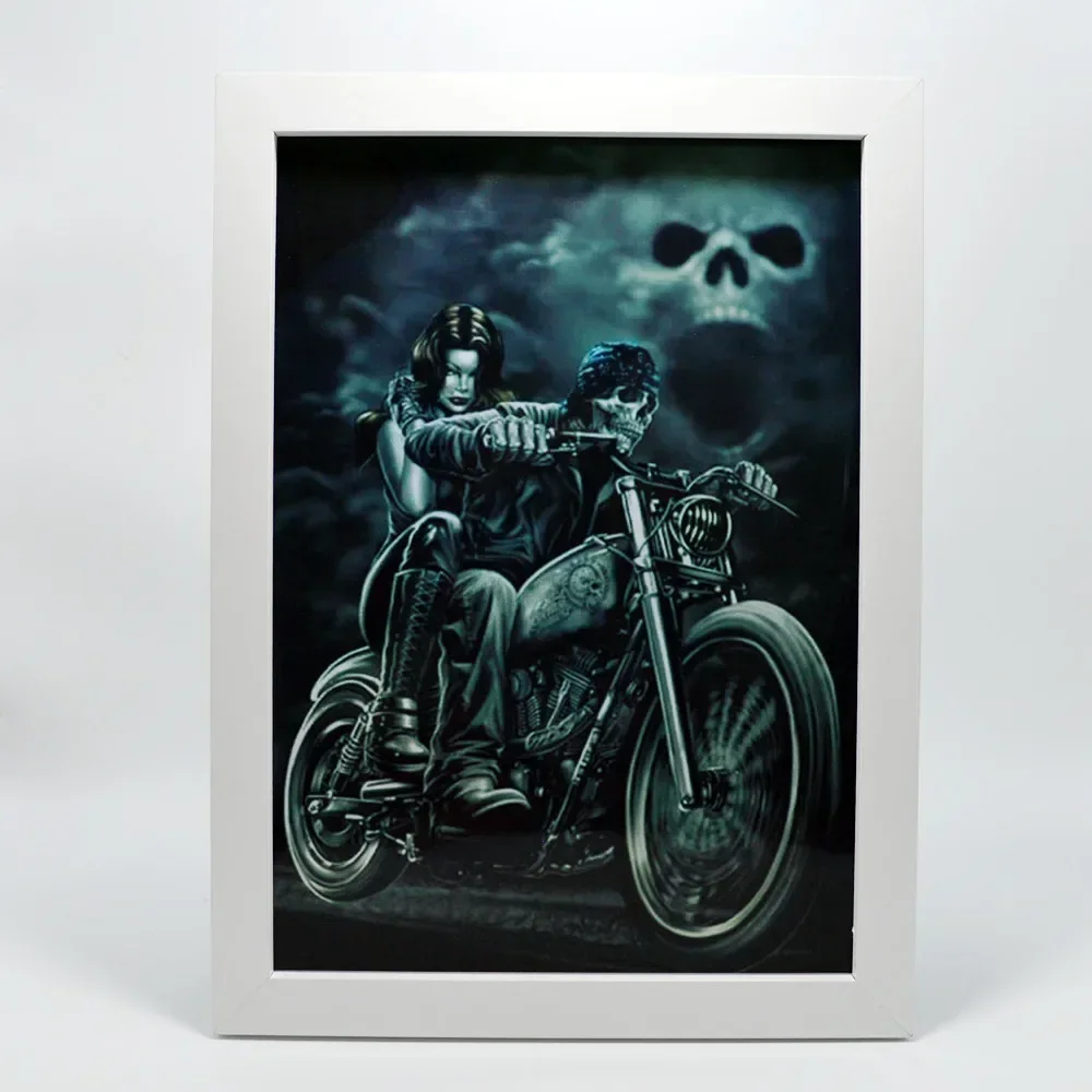 Ride or Die! Stunning Wall Sticker of Great Chicano Skull Tattoo Art Poster - Vintage Wall Art Decor Painting for Your Room A1