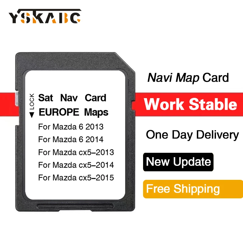 for Mazda 6 CX-5 Vehicle GPS SD Card Update Maps 2025 Version Navigation System EU UK Maps Sat Navi Accessories Free Shipping