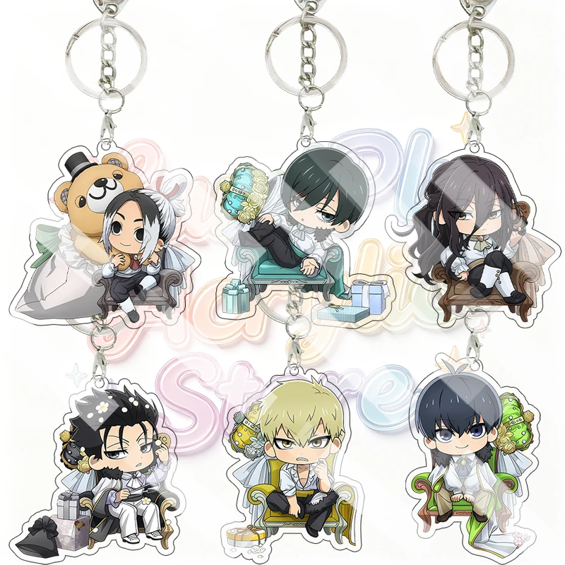 Isagi Yoichi Achira Meguru Chigiri Hyoma Q Version Blue Lock Anime Acrylic Keychain Pendant Charms Backpack Key Ornaments Gifts
