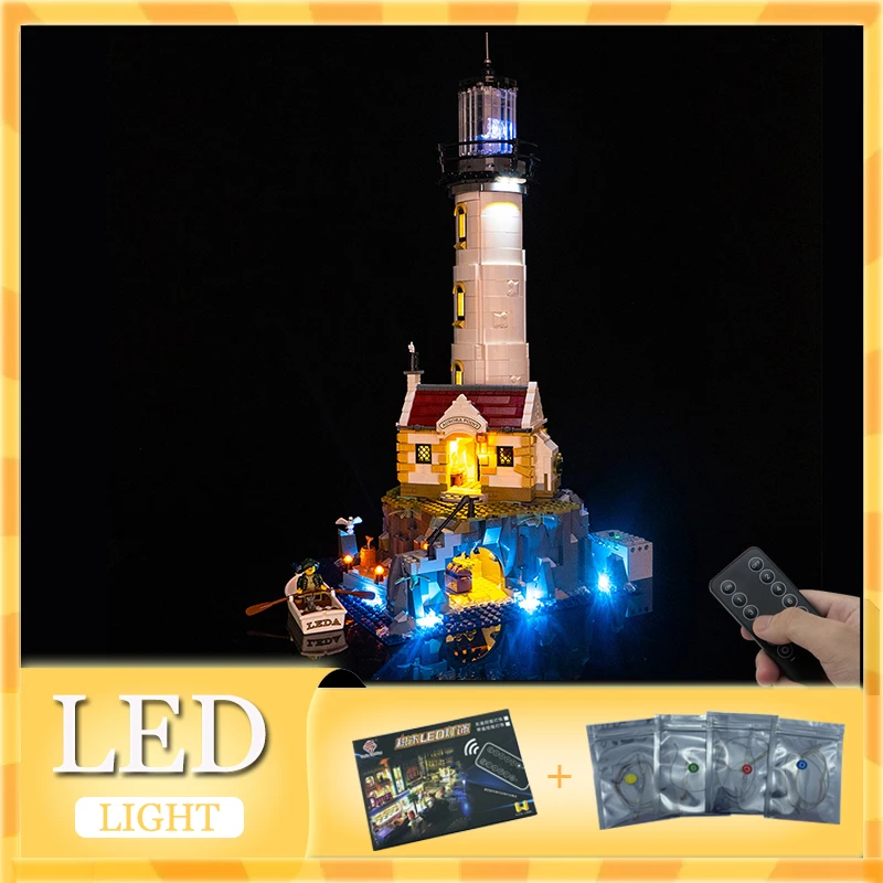 RC DIY LED-Lichtset für LEGO 21335 Leuchtturm-Bausteinset (nur LED-Licht, ohne Blöcke Modell)