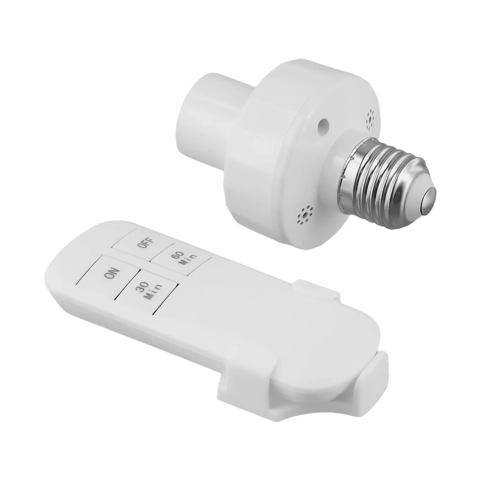 14*7*7cm Intelligent Timer Switch Lamp Holder Wireless Remote Control Automatic On off Compatible With E27 Bulbs