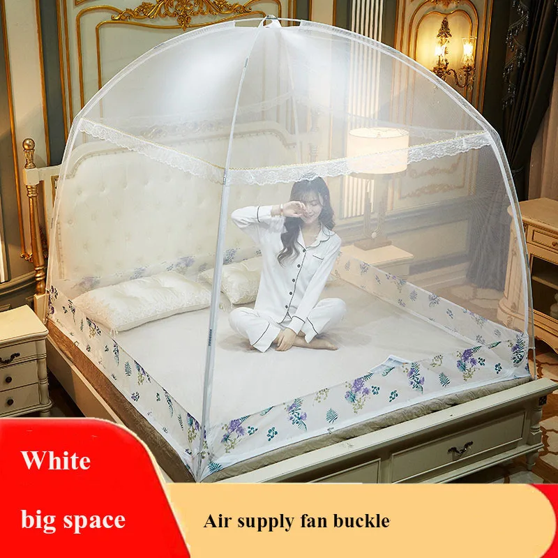 

Summer Double Bed Mosquito Net Plus High Anti-Fall Net Yurt Home Summer 1.5/1.8 Bed Encryption Thickened Zipper Mosquito