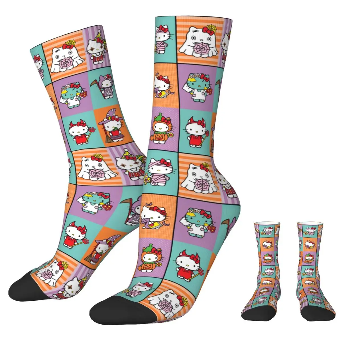 

Hello Kitty Halloween Party Winter Warm Harajuku UnisexSocks Non-slip Crew Socks