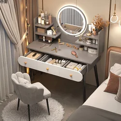 Dressing Table Modern Simple Small Apartment Bedroom Makeup Table Dresser Storage Cabinet Integrated Small Light Luxury Comb