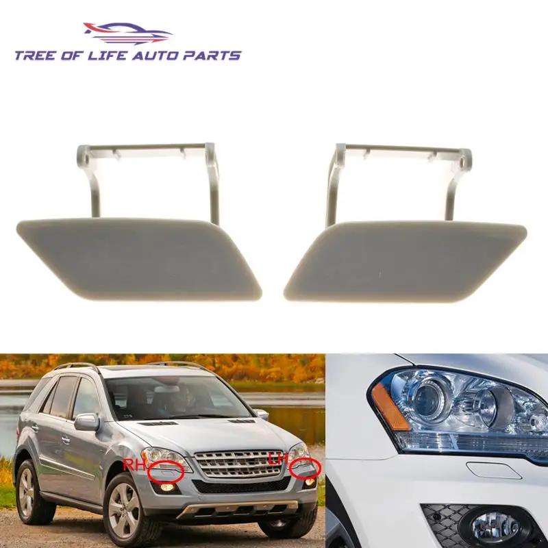 1648601008 niepomalowany reflektor przedniego zderzaka sprej spryskiwacza dysza Jet Cover Cap dla mercedes-benz ML320 ML350 ML550 W164 2008-2011