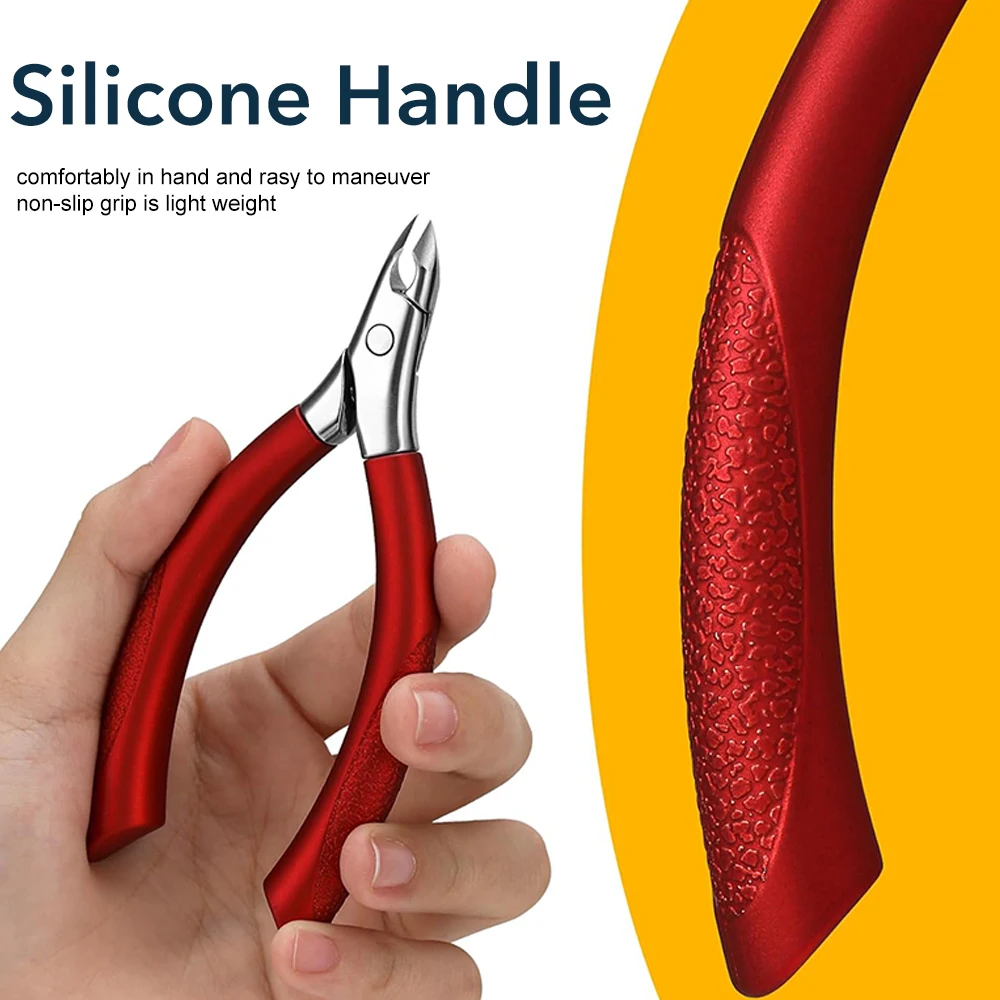 1 szt. Profesjonalne cążki do skórek Wysokiej jakości nierdzewne nożyczki do manicure, usuwania martwego naskórka, trymer, szczypce do pedicure, nożyczki do paznokci