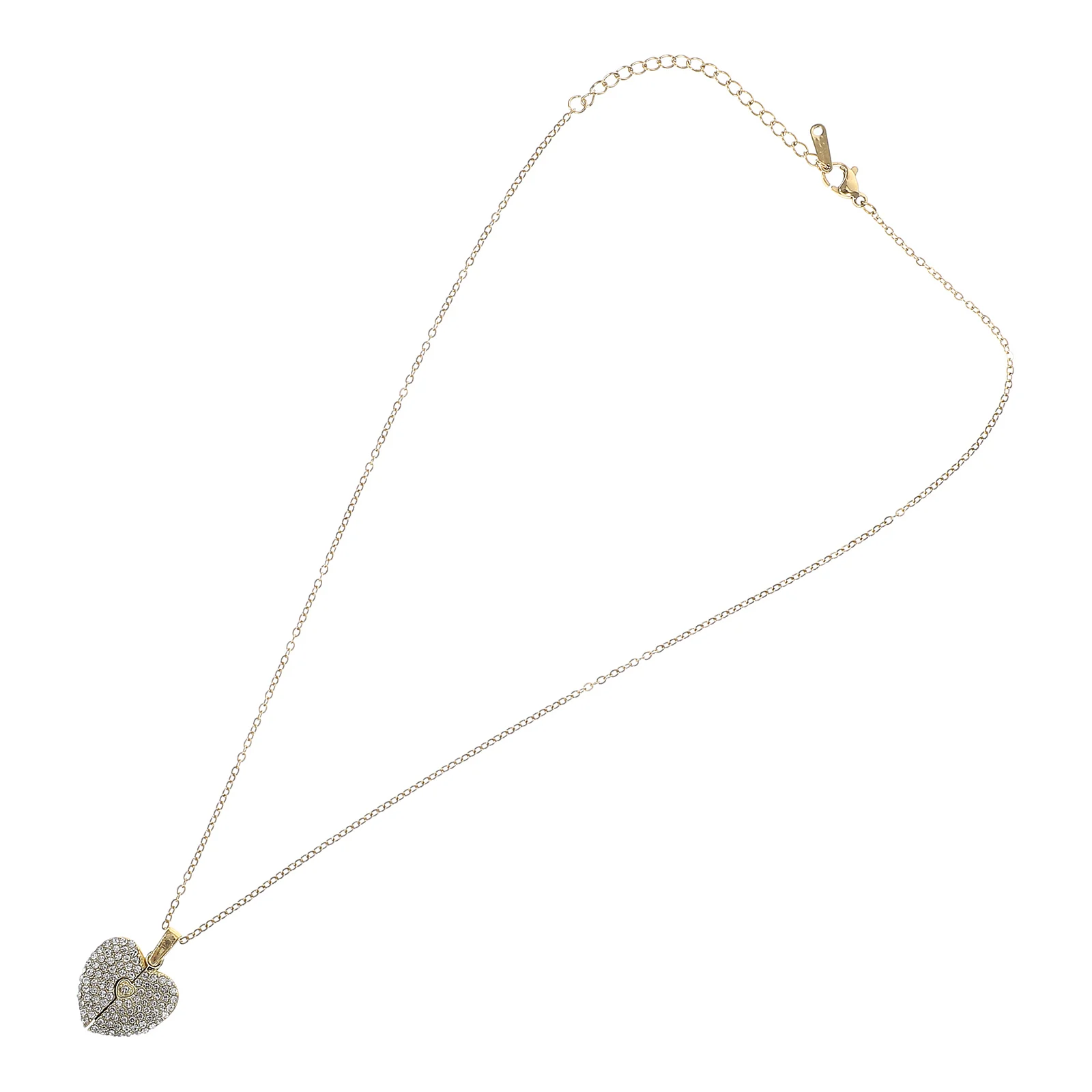 

Titanium Steel Heart Necklace Openable Pendant Lightweight Design Statement Charm Necklace for Women Gift Heart Choker