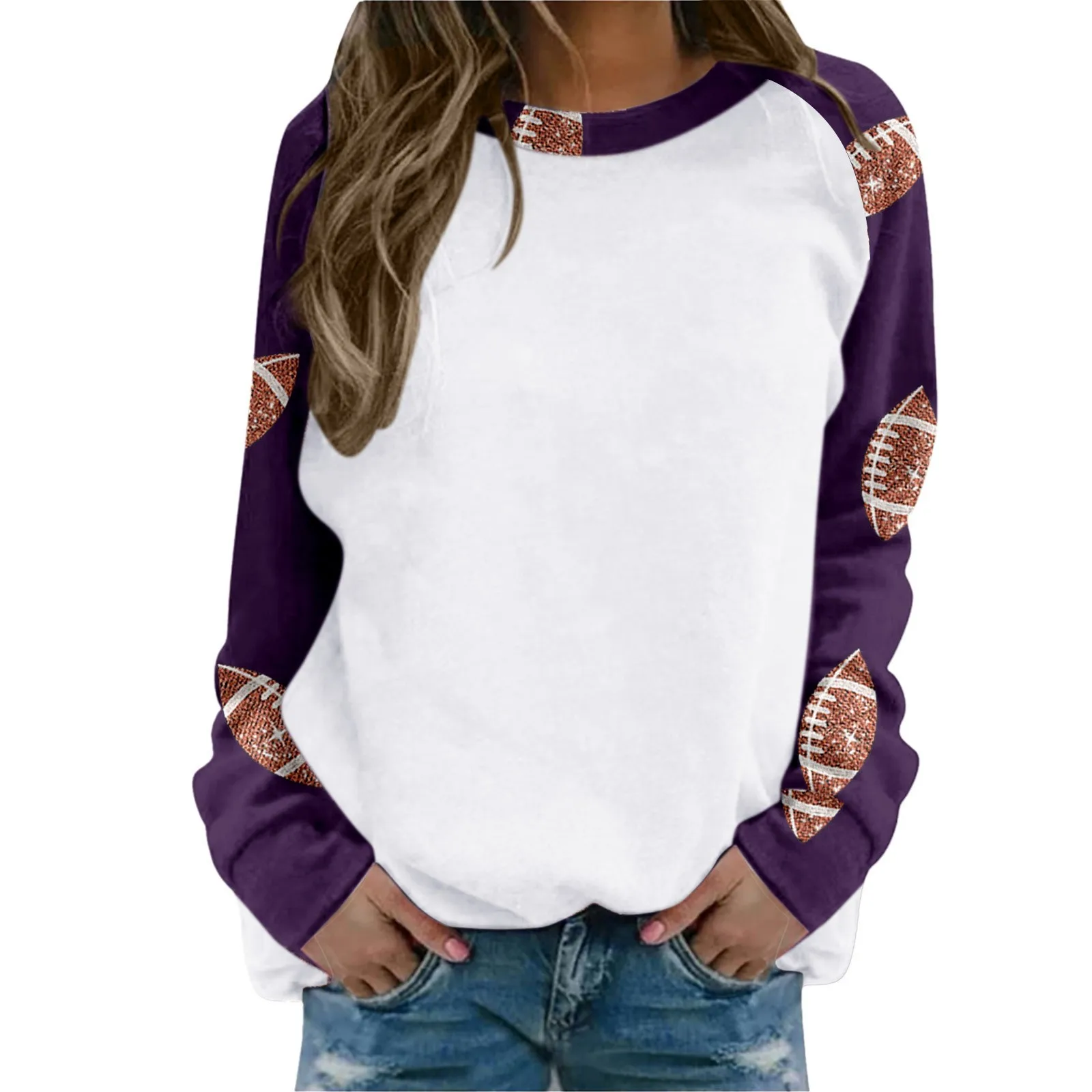 

Women Autumn Pullover Fashion Printed Round Neck Long Sleeve Loose Thin Sweatshirts Streetwear Casual All Match Girl Tops