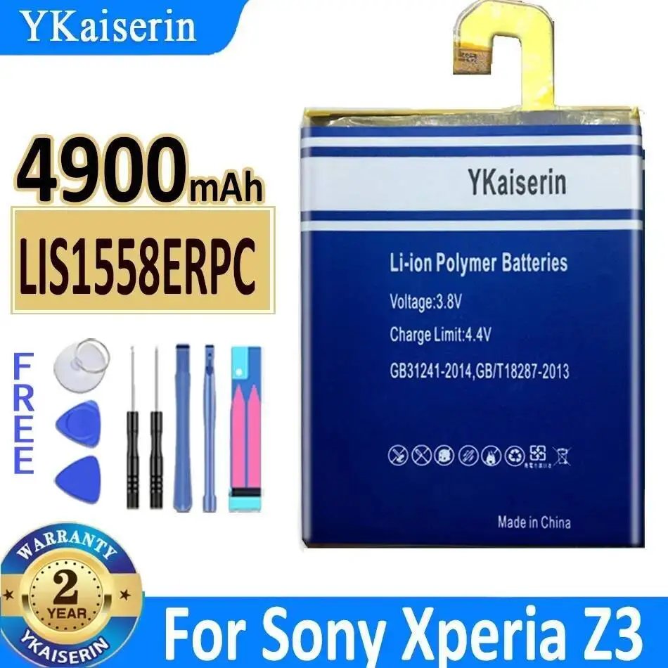 

Durable For Sony Xperia Z3 L55 L55T L55U Z3v LIS1558ERPC 4900Mah Mobile Phone Battery High Compatibility