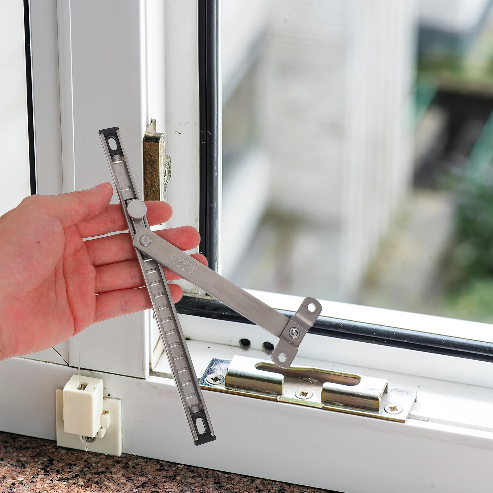 

Window Stopper Casement Limiter Rod Adapter Limiting Hinge Safety Concealed Part Telescopic