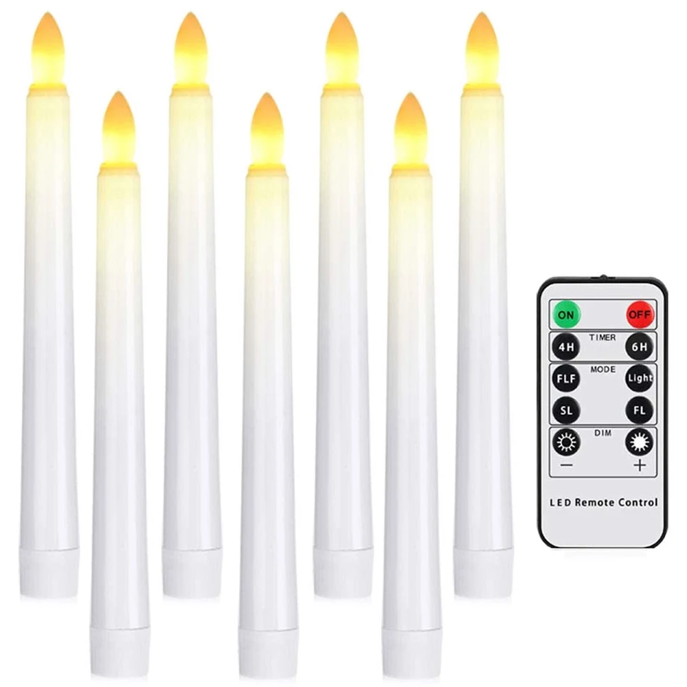 

Remote Control Wedding Candlesticks Lamp 20cm LED Flameless Candle Light Tealight 9/6/3pcs for Birthday Holiday Home Party Decor