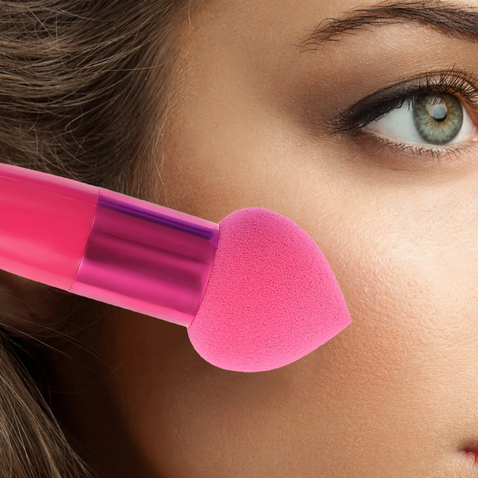 3 ชิ้นหยดน้ําแป้งพัฟ 10 5 เซนติเมตรสีแดงสีฟ้าผิวชุดแปรงแต่งหน้าฟองน้ําวัสดุเดินทาง