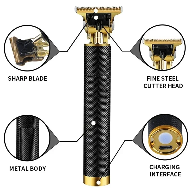 Hair Cutting Machine Vintage T9 Clipper Hair and Nose Hair Trimmer Rechargeable Man Shaver For Men's Barber Professional Trimmer