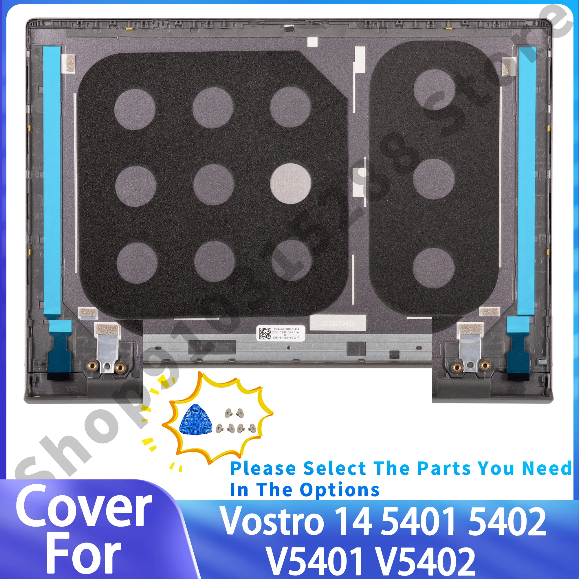 Top Lid For Vostro 14 5401 5402 5405 V5401 V5402 NEW LCD Back Cover Frame Upper Cover PC Parts Replacment Gray 14inch 02H8GP - Image 5