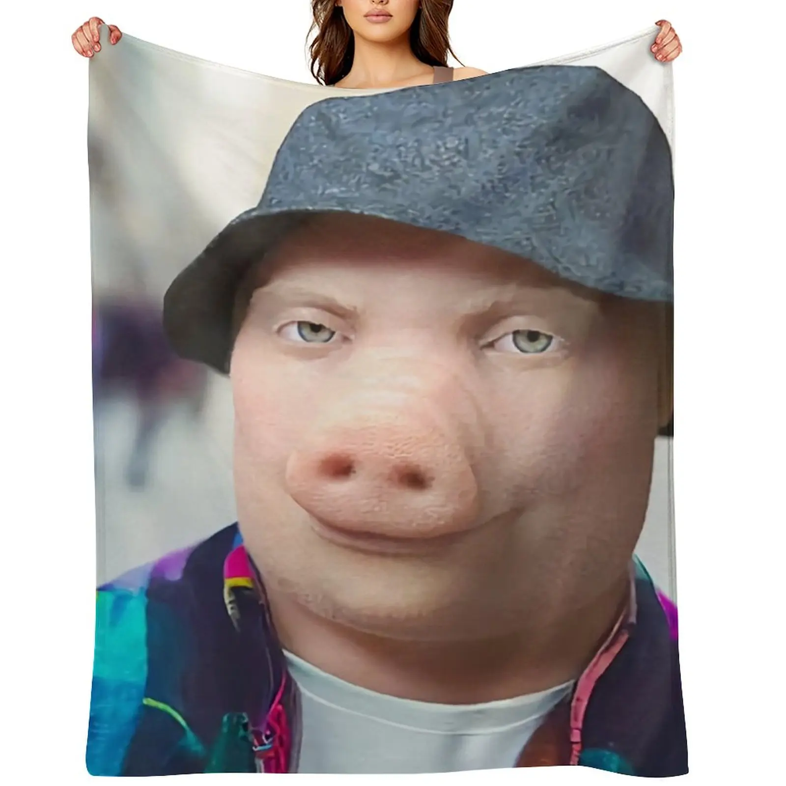 

John Pork Throw Blanket Stuffeds Luxury Throw Sofa Plush Blankets