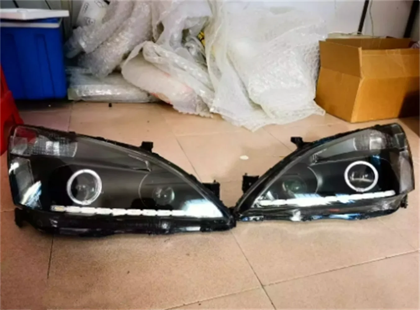 

LED Headlight Headlamp Assembly For Honda Accord 7th DRL Daytime Running Lamp 2pcs