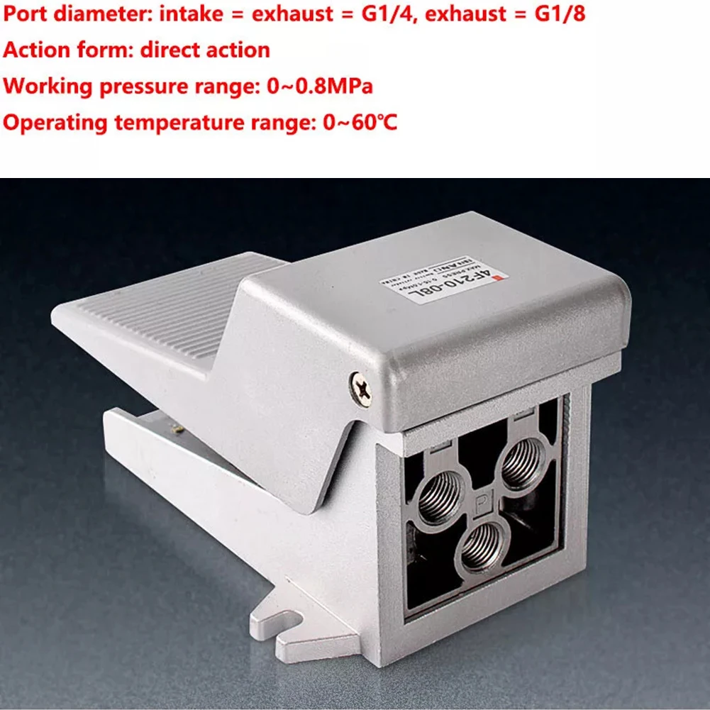 1pc 4 방향 2 위치 공압 풋 페달 밸브 스프링 리턴 4F210-08 4F210-08L 용접 섬유 장비용 풋 스위치