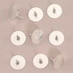 Flat Spur Broche Stud Badge Base, Pin Clip para Fazer Jóias DIY, Botão de Abotoadura, Acessórios Corsage, 4-15mm, 50Pcs por lote