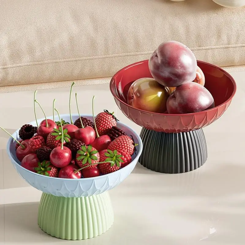 Sophisticated Jumbo Washable Fruit Bowl with Stand - Stylish, Sanitary Tabletop Manager and Decorative Focal Point