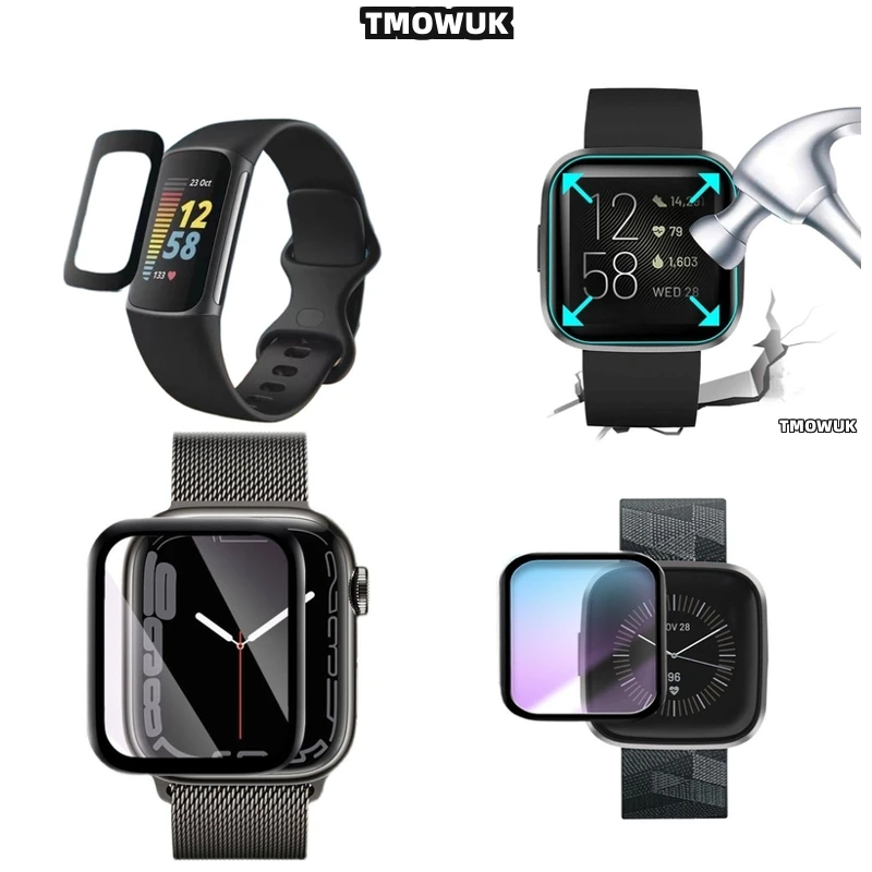 

For Fitbit Sense 2 Versa3 2 4 Inspire 3 Charge 6 5 Anti-Scratch 3D Soft Flexible PMMA Screen