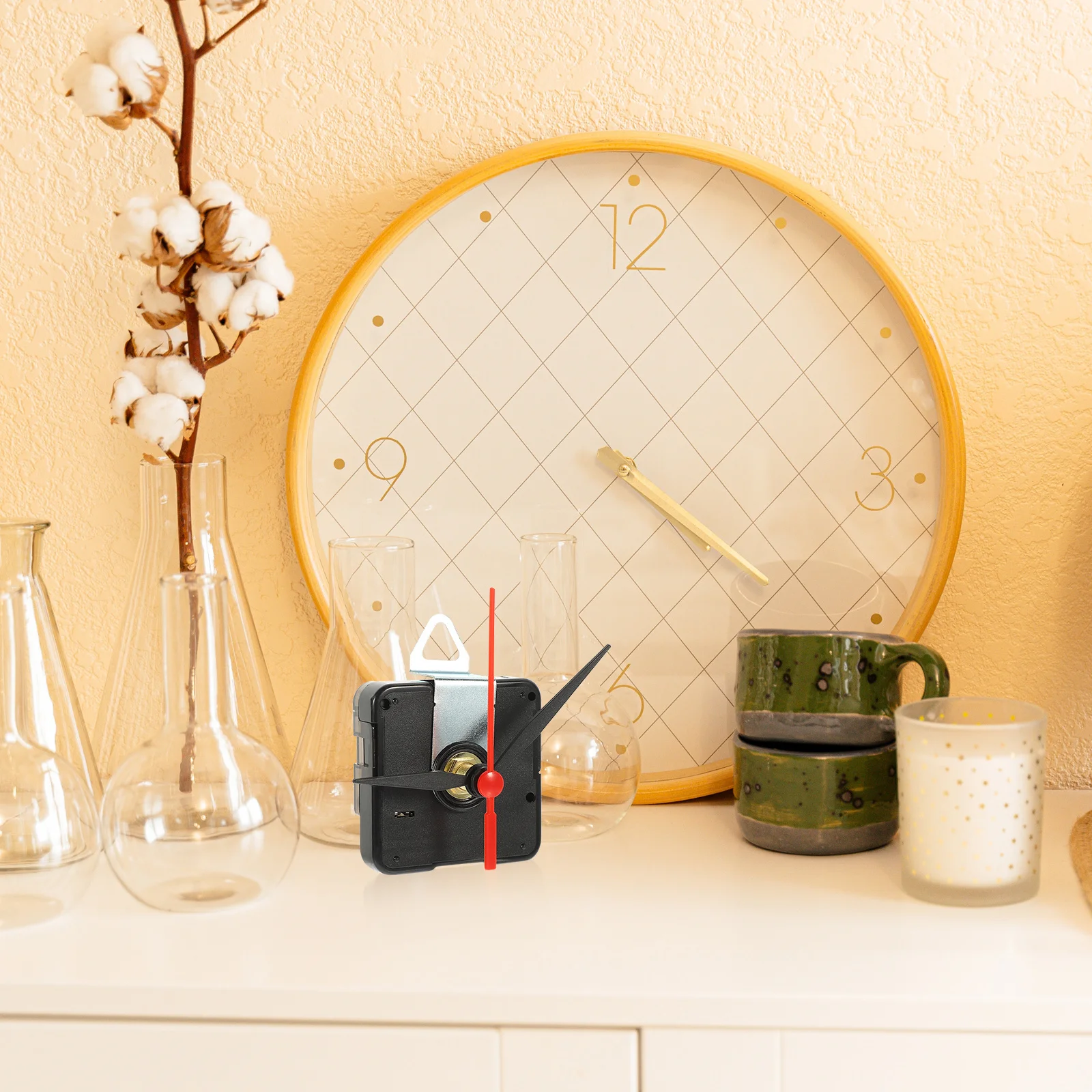 

1 set Diy Clock Kit Silent Long Shaft Operated Mechanism Replacement For Wall Clock Decor Craft